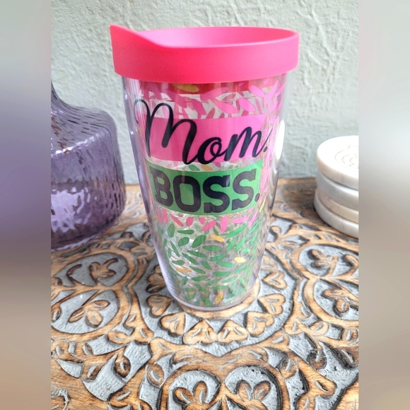 Tervis Mom Boss 11.5oz Pink & Green Double Walled Insulated Tumbler - Picture 1 of 5